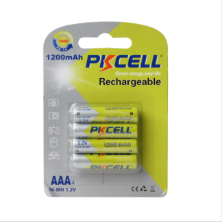4 x Batteria ricaricabile NiMH AAA 1,2V Pre-caricate 1200mAh