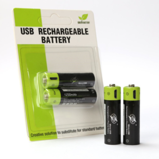 Batteria AA ricaricabile 1,5V Lithium Polymer 1250 mAh Micro USB